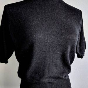 Vintage Pin-up style 50s Sweater 💥 Black Cashmere